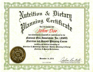 38.  NGA NUTRITION COURSE - For NGA Certified Trainers